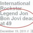 Jon Bon Jovi, ucis si reinviat pe Internet