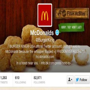 Burger King vrea sa-si ceara scuze fata de McDonalds dupa ce contul de Twitter i-a fost spart